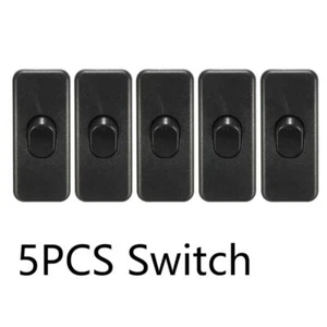 5pcs In-line 3-12V 2A ON/OFF Rocker Switch Table Desk Bed Lamp Spot Light - Picture 1 of 5