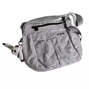 Kipling graue Umhängetasche mit Wendy Affe Schlüsselring - Bild 1 von 8
