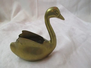 Vintage solid Brass Swan Figurine - Picture 1 of 5