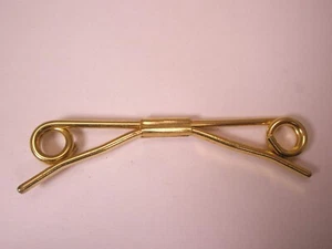 2-1/4" breite geschwungene Enden goldfarben Vintage Kragenleiste L105 - Bild 1 von 5
