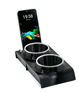 Portavasos doble Mercedes W124 C124 S124 portavasos con soporte para smartphone - Imagen 1 de 4