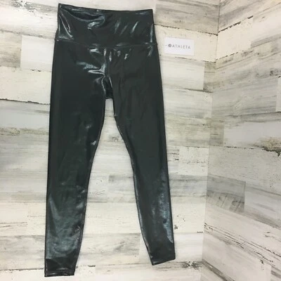 ATHLETA Elation Shine Apretado S Gris Brillo Plateado Metálico Nuevo con Etiquetas Foto 1 de 4