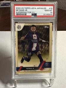 2022-23 Topps UEFA Japan Edition Neymar Jr Paris 1/1 Superfractor #10 - Foto 1 di 4