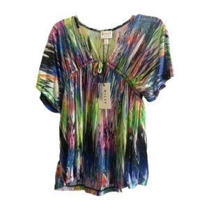 Milly Minis Girls V-Neck Coverup, Multi, Size 6/7 - Picture 1 of 1