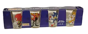 SEGA Sonic The Hedgehog Mini Glasses 4 NEW 2018 Stunned Mind 1.5 oz Shot Glasses - Picture 1 of 23
