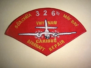 US 326th Transportation Detachment CARIBOU AIRCRAFT REPAIR Vietnam War Patch - Picture 1 of 3