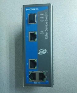 MOXA EDS-405 5 PORT ETHERNET SWITCH DIN RAIL MOUNT NEW!! QUANTITY!! WOW!! READ!! - Picture 1 of 2