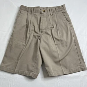 WRANGLER KHAKI Flat front Light Beige Tan Bermuda Shorts Size 16 Reg - Picture 1 of 5