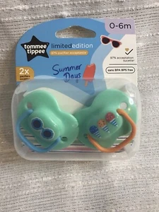 Tommee Tippee Summer Days Baby Infant Ortho Pacifiers Binky 0-6M Sunglasses NEW - Picture 1 of 8