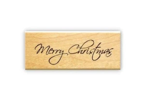 Sello de goma montado Feliz Navidad - Fuente de escritura elegante #13 - Imagen 1 de 4