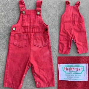 Vintage Health-Tex Stanton’s roter Overall Baby Kleinkind Kinder Größe 12 Monate - Bild 1 von 12