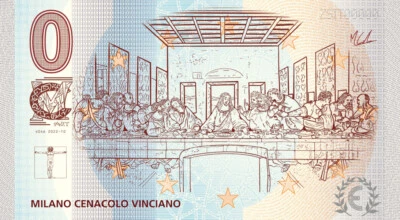 banconota 0 euro zerosouvenir "CM ART" CENACOLO VINCIANO ricordo di Milano - Bild 1 von 4