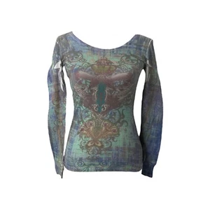 One Clothing Damen Shirt Gr. Small Mehrfarbig Langarm Pullover U-Boot-Ausschnitt - Bild 1 von 7