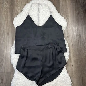 Lunya washable silk cami shorts pajamas set Size L Large XL Gray !!READ!! - Picture 1 of 9