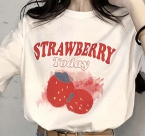Very popular strawberry T-shirt!  !  M size!Brand new, unused and unopened! - Picture 1 of 7