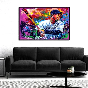 Sale Lou Gehrig Handmade Acrylic Painting 36"W X 24H Winford Was $2,495 Now $495 - Picture 1 of 15