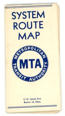 1954 MTA System Route Map Boston MA - Image 1 of 3