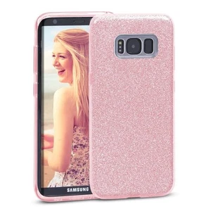 Pour samsung Galaxy S8/S8 Plus- Coque brillante Rose Paillette Silicone Élégant - Photo 1 sur 4