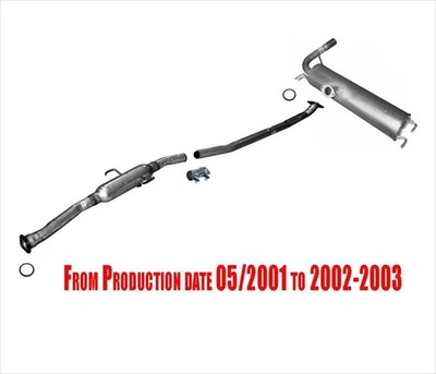 Fits For 2001 to 2003 Toyota Rav4 2.0L Extension Resonator Pipe and Muffler Foto 1 de 4