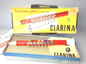 Vintage Kinder HOHNER CLARINA Plastic Original Box Deutsch Musik 50er Jahre - Bild 1 von 24