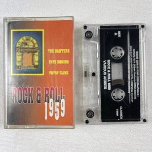 Rock & Roll 1959 Top Hits Audio Cassette The Drifters, Fats Domino, Patsy Cline - Picture 1 of 2