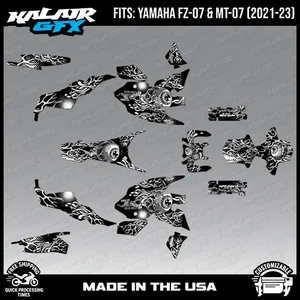 Graphics Kit for YAMAHA FZ-07 MT-07 (2021-2023) Core - WHITE - Picture 1 of 4