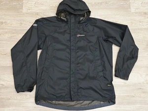 Berghaus Gore-Tex GTX Paclite Shell Black Hooded Rain Coat XXL 2XL Jacket - Picture 1 of 13