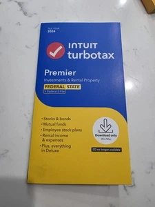 Intuit turbotax 2024 Premier Investments Rental Property Federal & State Efile - Picture 1 of 3