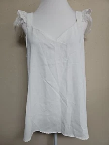 NWT CUPSHE Women's Blouse Short Sleeve V-Neck White Color Polyester.Size XL - Picture 1 of 15