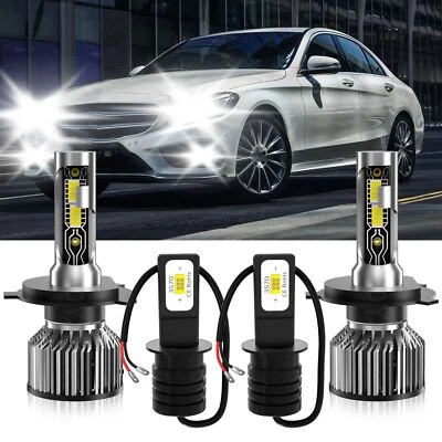 LED Headlight High Low Beam+Fog Light Bulb Kit For Mercedes-Benz C220 1994-1996 - Изображение 1 из 4