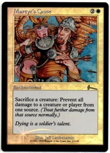 Magic Urza's Legacy 1999: #13/143 Martyr's Cause Uncommon Foil TCG Karte Unbespielt - Bild 1 von 1