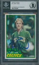 1981/82 Topps #4 Larry Bird Beckett Authentic Autograph Signed *3245