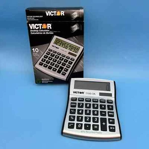 Victor 1100-3A Antimicrobial Compact Desktop Calculator 10-Digit LCD 11003A NEW! - Picture 1 of 2