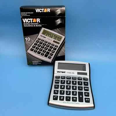 Victor 1100-3A Antimicrobial Compact Desktop Calculator 10-Digit LCD 11003A NEW! - Image 1 of 2
