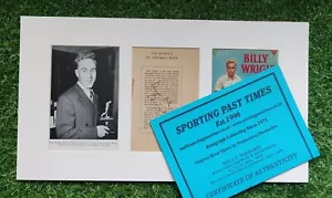 BILLY WRIGHT LOBOS E Inglaterra años 50 imagen de montaje firmada en montaje 17 x 9,5 - Imagen 1 de 14