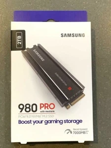 Samsung SSD 980 Pro 2TB Heatsink M.2 NVMe SSD - NEW and sealed - Afbeelding 1 van 8