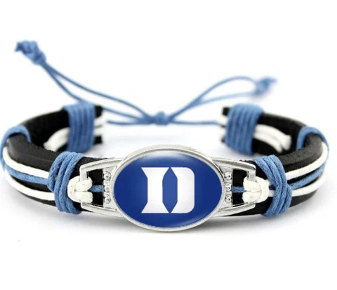 Duke Blue Devils Bracelet Adjustable Leather Cover