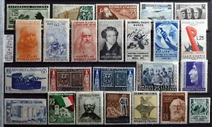 ITALY REPUBLIC 1952 COMPLETE VINTAGE NEW - 24 STAMPS NEW* - Picture 1 of 1