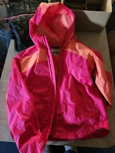 Columbia Rain Jacket Girls Large Youth Pink Arcadia II Waterproof Omni Tech - Picture 1 of 3