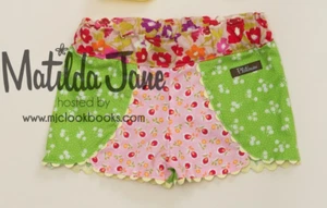 Girls Matilda Jane Platinum Pink/Green Alexa Woven Shorties Shorts Size 12 NEW - Picture 1 of 7