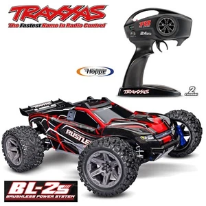 TRAXXAS # TRX67164-4RED Rustler 4x4 blau 1/10 Stadium-Truck RTR BL-2S Brushless - Bild 1 von 7