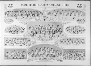 1904 SECRET SOCIETY COLLEGE UNIVERSITY GIRLS 16x22 CENTERFOLD Boston Syracuse... - Imagen 1 de 2