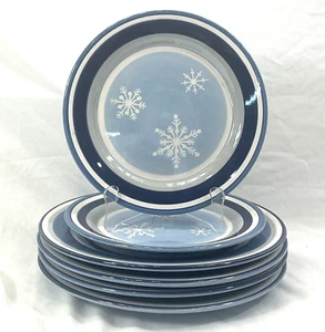 ODD LOT OF 6 ST. NICHOLAS SQUARE WINTER FROST DINNER SALAD PLATE DINNERWARE - Picture 1 of 4