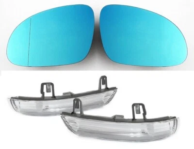 LED Spiegel Blinker + Glas Blau für VW Golf 6 5 6 Plus Jetta Skoda Superb - Bild 1 von 4