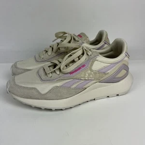 Reebok Mujer Talla 8 Clásica Cuero Legacy AZ Tiza Púrpura Zapatillas de Running GZ3635 - Imagen 1 de 10