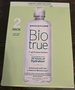 Solución para lentes de contacto Biotrue, estuche para lentes incluido, 10 fl oz (paquete de 2) - Imagen 1 de 5