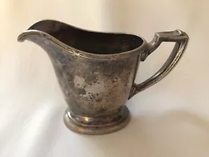  HOTELWARE INTERNATIONAL SILVER SOLDERED  8oz CREAMER PITCHER ANTIQUE - Picture 1 of 9