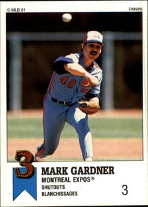 1991 Panini Canadian Top 15 Montreal Expos Baseball Card #91 Mark Gardner