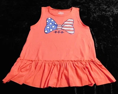 Summer Fourth of July Disney Minnie Mouse Bow USA Youth Girls Tank Top (XS-XL) - Image 1 of 2