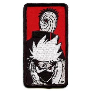 Naruto Anime Patch Kakashi And Obito Embroidered Iron On - Picture 1 of 2